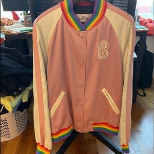 Coach Rainbow Satin Jacket